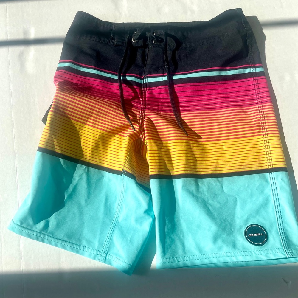 O'Neill Aqua and Yellow Kid’s Board Shorts